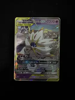 Pokemon TCG Solgaleo & Lunala GX Holo Card 75/236 Sun & Moon Cosmic Eclipse - Image 1