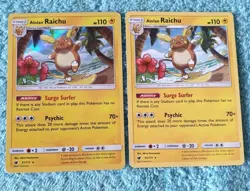 ALOLAN RAICHU 31/111 HOLO & REGULAR VERSIONS CRIMSON INVASION POKEMON CARDS - Image 1