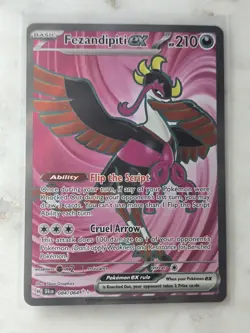 Pokemon TCG Fezandipiti EX 084/064 Shrouded Fable Ultra Rare Holo Card - Image 1