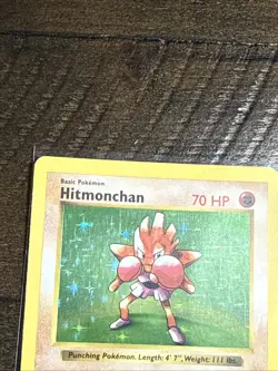 1999 Pokemon, Base Set Shadowless, #7/102 Hitmonchan, Holo Rare Card - Image 4