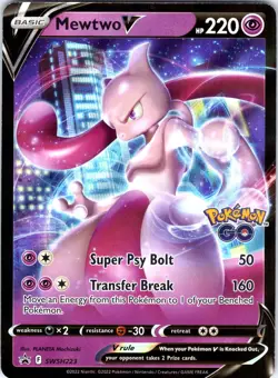 Mewtwo V - SWSH223 SWSH: Sword & Shield Promo Cards Pokemon TCG NM - Image 1