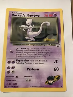 Pokemon TCG Rocket's Mewtwo Oversized JUMBO Winner Promo Card #8 - Image 1