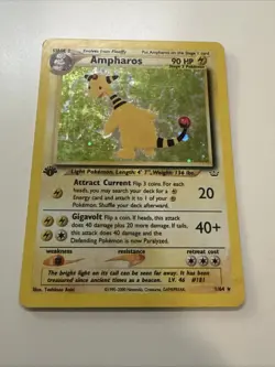 Pokemon Ampharos Neo Revelation Holo Card 1/64 1st Edition Rare - Image 2