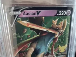 Pokemon Cards promo Holo 016/025 zacian v ar sr ex graded slab card gold art b32 - Image 2