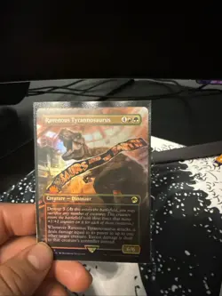 MTG Ravenous Tyrannosaurus Borderless Card Jurassic World -FOIL - Image 2