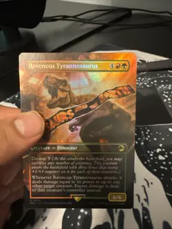MTG Ravenous Tyrannosaurus Borderless Card Jurassic World -FOIL - Image 4