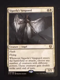 1x Sigarda's Vanguard (8) Commander: Innistrad: Midnight Hunt LP MTG Magic x1 - Image 1