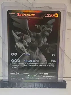 Zekrom EX 172/086 BWR Pokemon TCG English Black Bolt Pack Fresh - Image 1