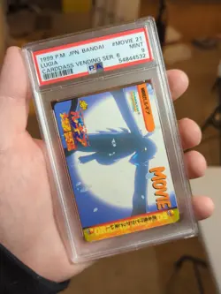 Pokemon Japanese Bandai Carddass Anime Collection #MOVIE 21 Lugia PSA 9 - Image 1