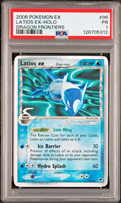 PSA 1 2006 Dragon Frontiers Latios EX 96/101 Holo Foil Pokemon Delta Species - Image 1