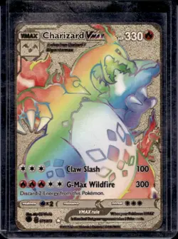 2020 Pokemon SWSH Champion's Path Charizard Gold Metal #074/073 - Image 1