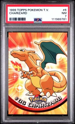 Pokemon-1999 TOPPS Pokemon T.V. Charizard #6 PSA 7 - Image 1