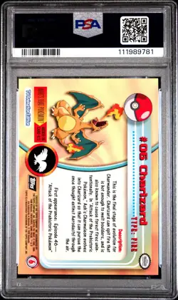 Pokemon-1999 TOPPS Pokemon T.V. Charizard #6 PSA 7 - Image 2