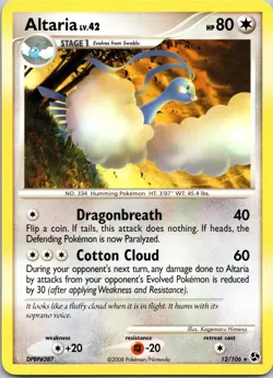 Altaria 12/106 Great Encounters LP Non-Holo Pokemon TCG - Image 1