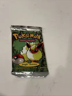 1999 Pokemon jungle booster pack Flareon artwork WOTC factory sealed new - Image 1