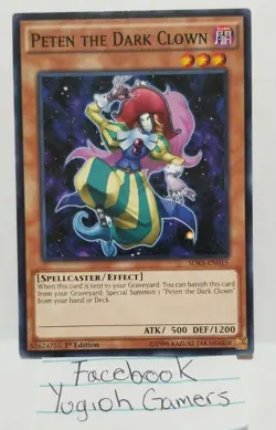 YUGIOH PETEN THE DARK CLOWN COMMON LIGHT PLAYED - Image 1