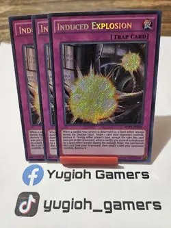 Yu-Gi-Oh Induced Explosion X3 MVP1 1st Edition Secret Rare Light Played - Image 1