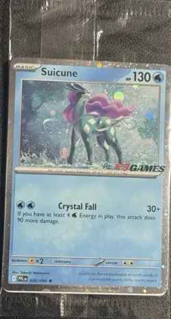 Suicune Promo Card EB Games 2025 #26 NM SEALED | Rare Pokemon TCG Collectible - Image 1