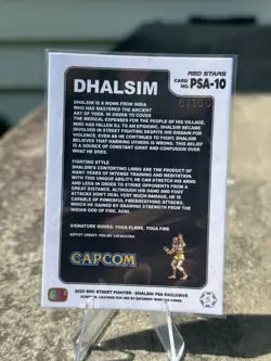 PSA Street Fighter 2: Champion Edition Promo Card Dhalsim Red Stars 8/100 - Image 2