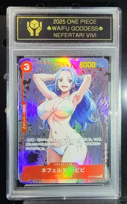 NEFERTARI VIVI One Piece Waifu Goddess CUSTOM CARD Gold/Black Label - Image 2