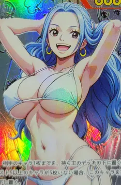 NEFERTARI VIVI One Piece Waifu Goddess CUSTOM CARD Gold/Black Label - Image 4