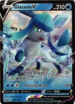 Pokemon TCG Glaceon V SWSH196 SWSH: Sword & Shield Promo Cards Holo NM - Image 1