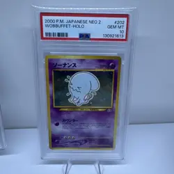 PSA 10 Gem Mint Wobbuffet #202 Neo Discovery JAPANESE Holo Pokemon Card - Image 1
