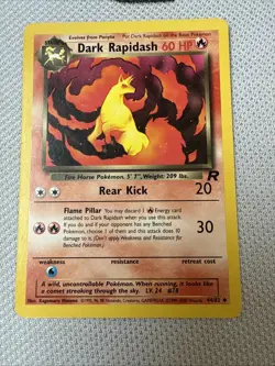Dark Rapidash 44/82 Uncommon Card Unlimited Edition LP - Image 1