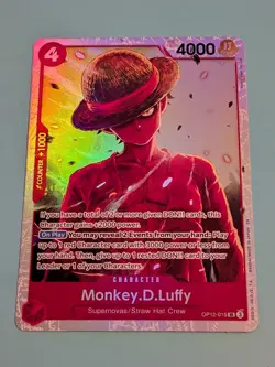 One Piece Card Game Monkey D. Luffy SR Legacy of the Master OP12-015 - Image 1
