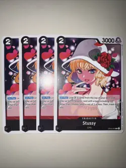 OP04-084 Stussy X4 Playset Common One Piece TCG Card - Image 1