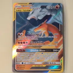 TCG Pokemon Reshiram & Charizard GX TAG TEAM Holo Card 20/214 SM-Unbroken Bonds - Image 1