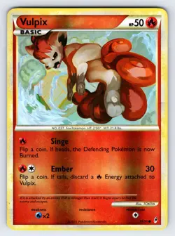 Vulpix 75/95 2011 Call of Legends Pokemon Card TCG Nintendo Reverse Holo Lp/Vlp - Image 1