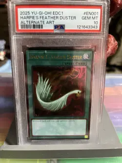 Harpie's Feather Duster EDC1-EN001 Early Days Collection Promotional Card PSA-10 - Image 1