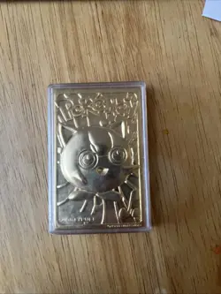 Pokemon 23K Gold Plated Jigglypuff Card 1999 Burger King Promo w/ Plastic Case - Image 1