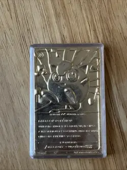 Pokemon 23K Gold Plated Jigglypuff Card 1999 Burger King Promo w/ Plastic Case - Image 2