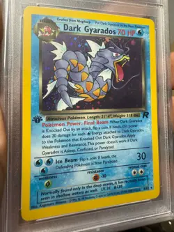 1st edition Dark Gyarados 8/82 Team Rocket Holo PSA 8 (free drowzee xy card) - Image 2