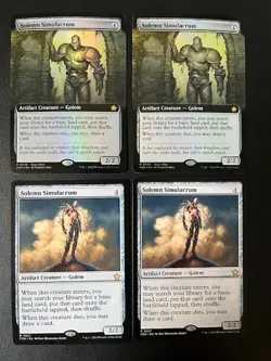 MTG- Solemn Simulacrum x4 - Duskmourn - (2 are FOIL) - Image 1