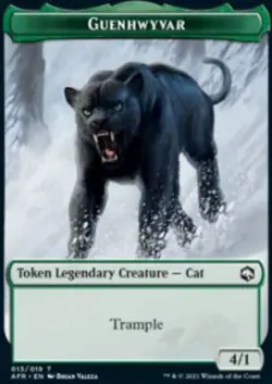 Guenhwyvar Token Adventures in the Forgotten Realms Tokens (TAFR) 13 MTG Regular - Image 1