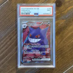 Gengar 193/162 EX Holo PSA 9 SV05: Temporal Forces Pokemon Full Art - Image 1