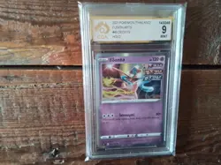 Pokemon Cards promo thai 045 /100 deoxys ar sr ex graded slab card gold art b328 - Image 1