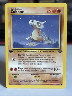 Cubone Jungle 1st First Edition Common #50/64 Pokemon TCG Vintage - Image 1
