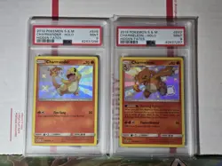 Pokemon Hidden Fates Shiny Charmander & Charmeleon - Holo PSA 10 Sequential Cert - Image 1