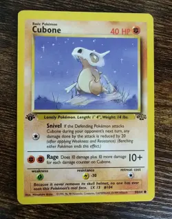 Pokemon Jungle 1st Edition Cubone 50/64 Non Holo NM-MINT - Image 1