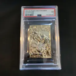 CHARIZARD 23K GOLD PLATED CARD PSA 7 NM NEAR MINT 1999 BURGER KING POKEMON - Image 1