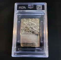 CHARIZARD 23K GOLD PLATED CARD PSA 7 NM NEAR MINT 1999 BURGER KING POKEMON - Image 2