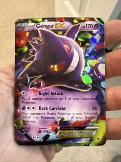 Pokemon TCG Gengar EX XY Phantom Forces 34/119 DAMAGED - Image 1