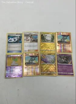 Pokemon Trading Cards Game In Rectangular Multicolor Metal Box Lot Of - Image 5