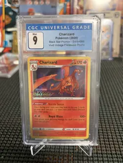 Pokemon Charizard Vivid Voltage Prerelease Promo SWSH066 CGC 9 Mint - Image 1