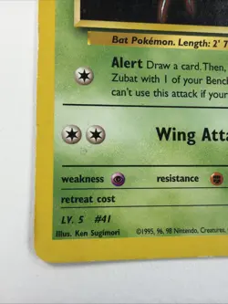 Pokemon Brock's Zubat 24/132 Gym Heroes Rare TCG Vintage - Image 3