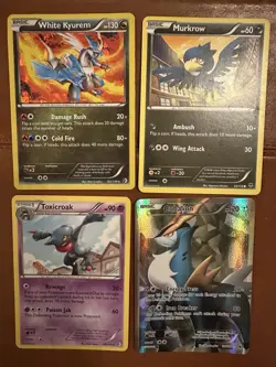 Pokemon - Murkcrow, Cobalion, White Kyurem, Toxicroak - Image 1